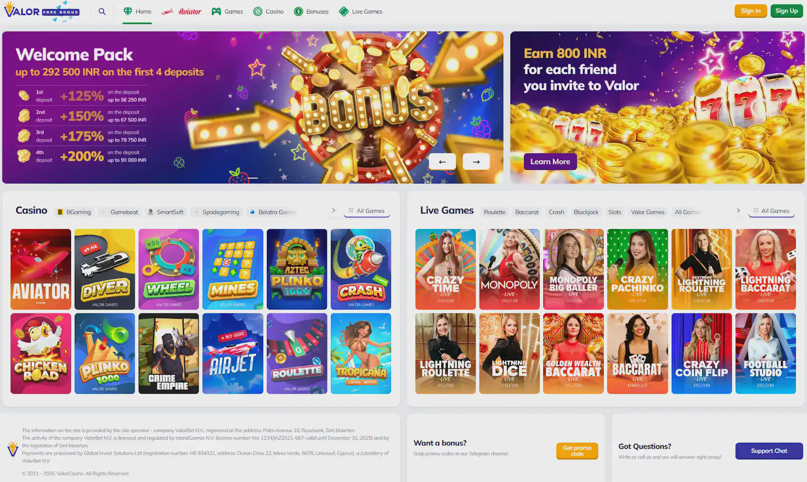 ValorBet casino