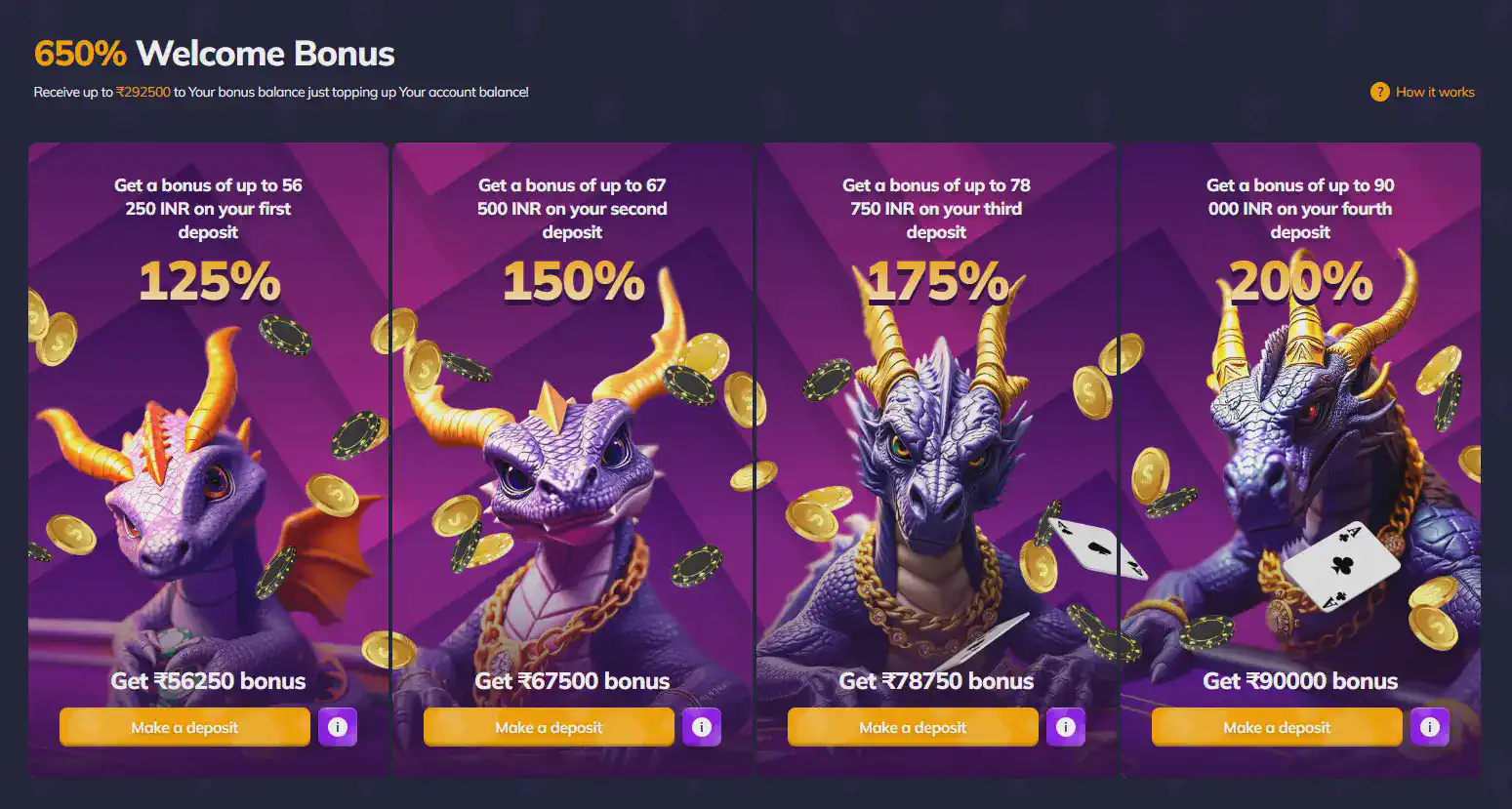 ValorBet casino available bonuses